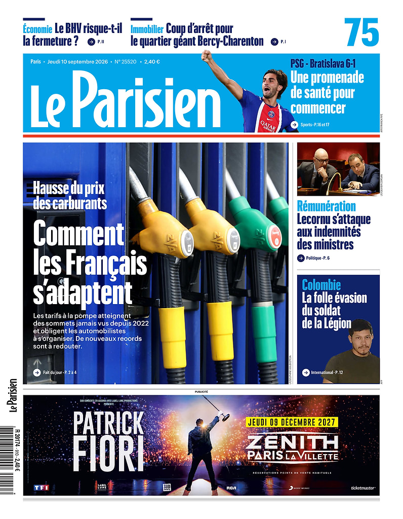 Votre journal du jeudi 10 septembre 2026
